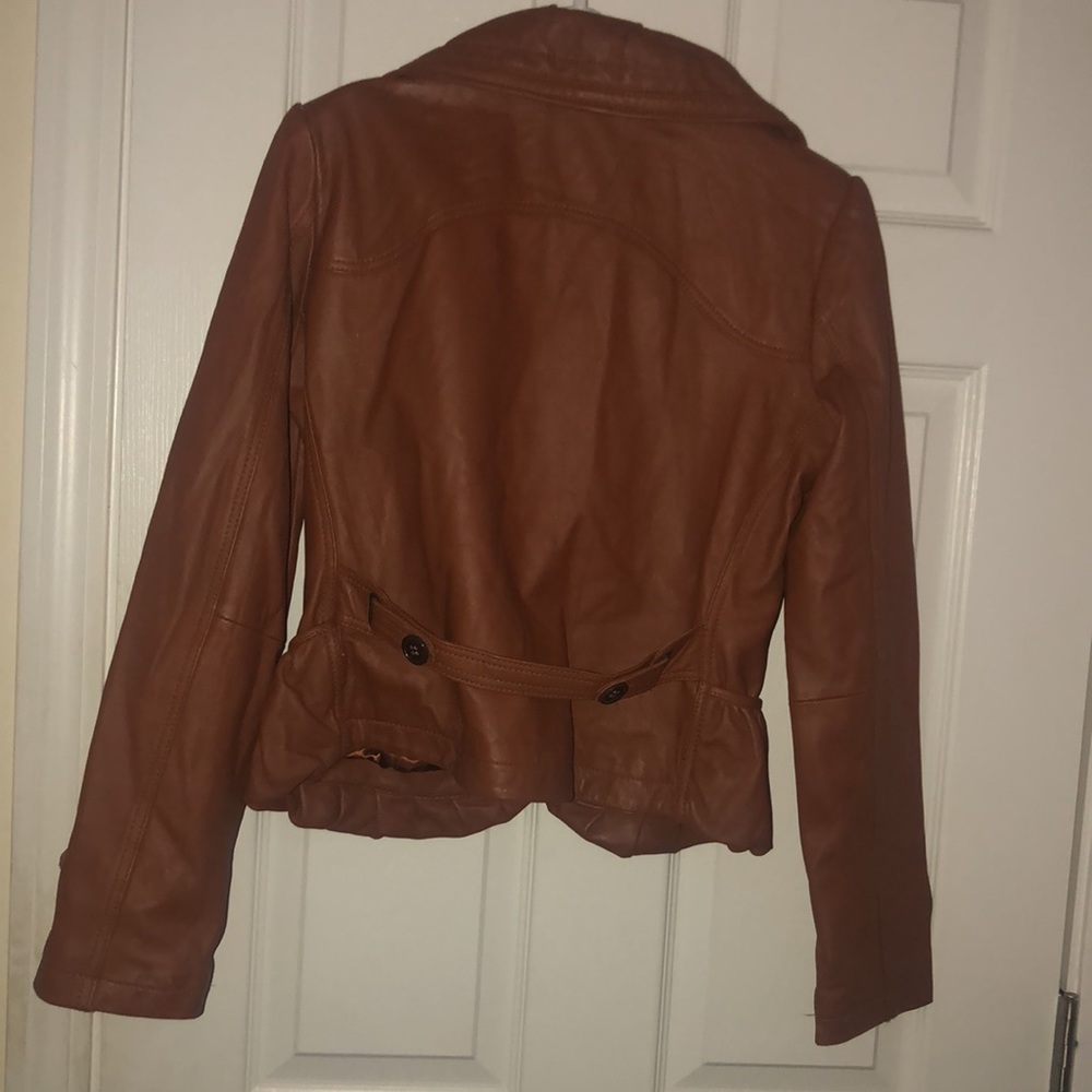 Cache Women's Tan Leather Jacket - Picture 8 of 12